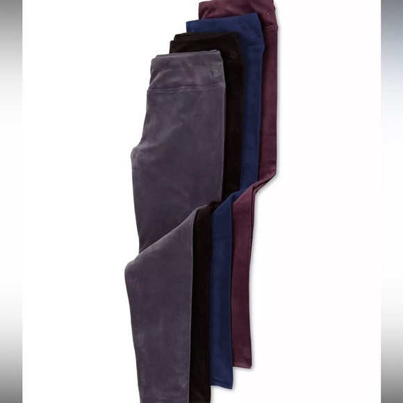 Cuddl Duds ribbed Double Plush Velour Legging eggplant XS New - Picture 4 of 9